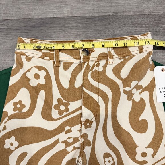 Billabong Womens 27 Free Fall High Waist Wide Leg Pant Beachy Retro Groovy - Picture 8 of 10